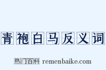 青袍白马反义词是什么意思的图片